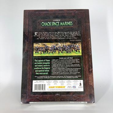 Chaos Space Marine 3rd Edition Codex - Warhammer 40K Games Workshop M1762