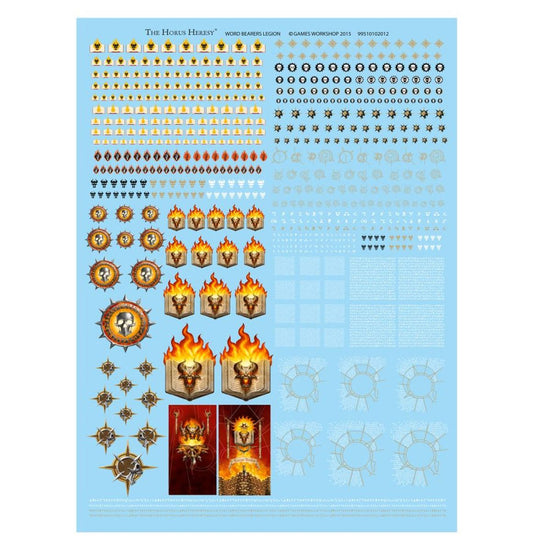 Word Bearers Legion Transfer Sheet - Warhammer Horus Heresy - Games Workshop Online Only Range - Brand New
