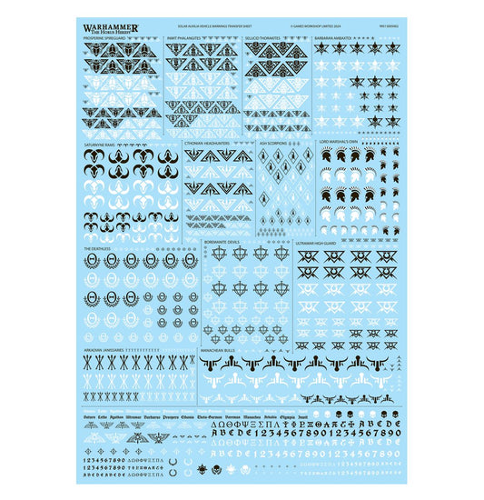 Solar Auxilia Vehicle Markings Transfer Sheet - Warhammer Horus Heresy - Games Workshop Online Only Range - Brand New
