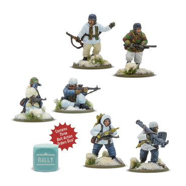 Fallschirmjager (Winter) Weapons Teams - Warlord Games Bolt Action Miniatures