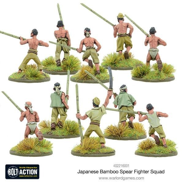 Japanese Bamboo Spear Fighter Squad - Brand New - Warlord Games Bolt Action