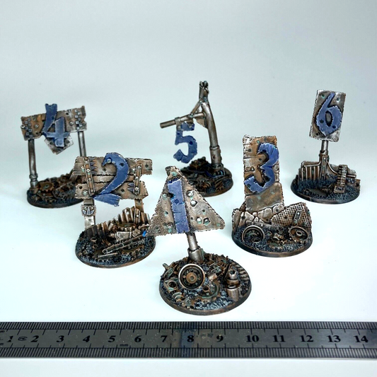 Custom Scrap Objective Markers - Painted - Suitable For Warhammer 40k C4099