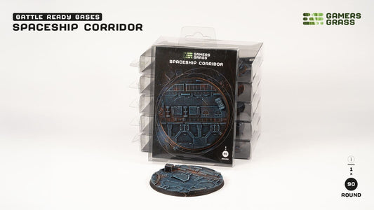 Spaceship Corridor Battle Ready Base - 90mm Round - Brand New -  - Gamers Grass