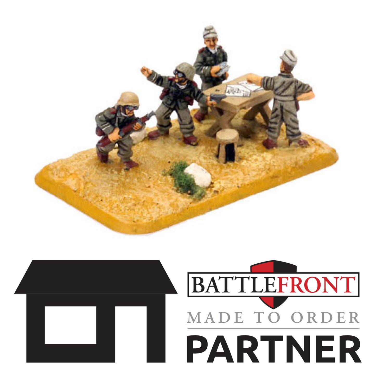 Pre-order: Afrika Korps DAK Artillery HQ - Made to Order - Battlefront Miniatures