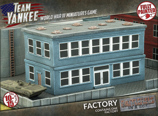 Pre-order: Modern: Factory Building - WW3 - Pre-painted Terrain - Battlefront Miniatures - Brand New