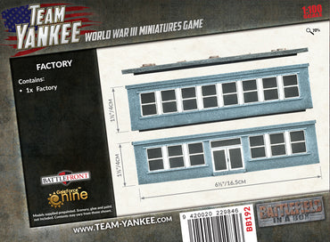 Pre-order: Modern: Factory Building - WW3 - Pre-painted Terrain - Battlefront Miniatures - Brand New