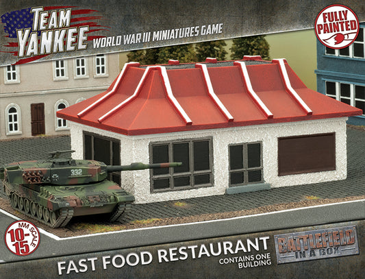 Pre-order: WWIII: Fast Food Restaurant - Pre-Painted Terrain - Brand New - Team Yankee