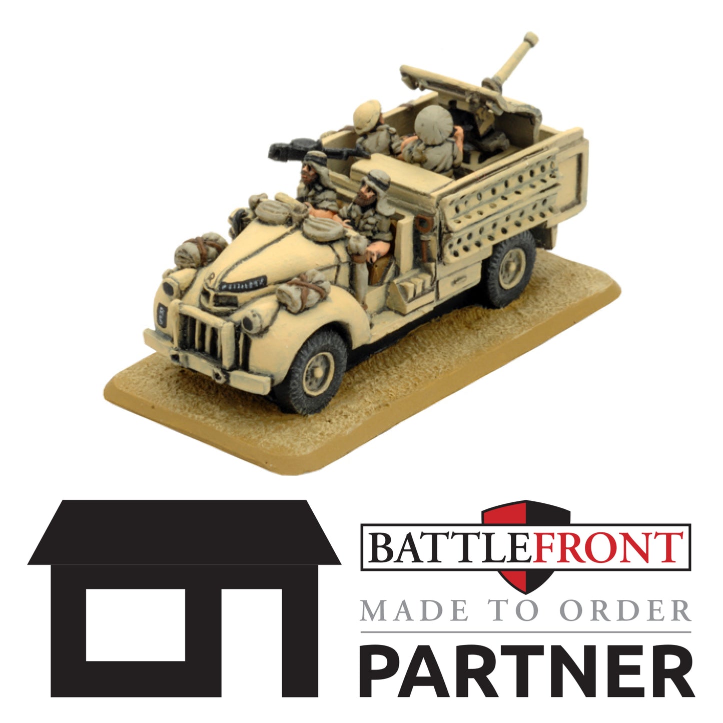 Pre-order: LRDG Chev Gun Truck - British - Battlefront Miniatures - Brand New