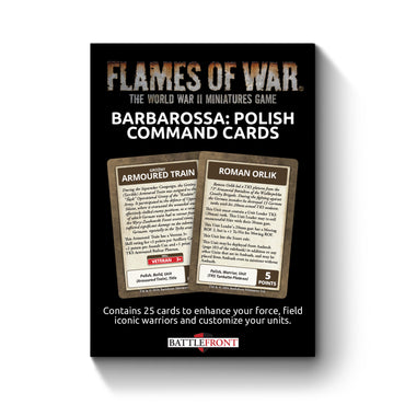 Pre-order: Polish Barbarossa Command Cards - Early War - Battlefront Miniatures - Brand New