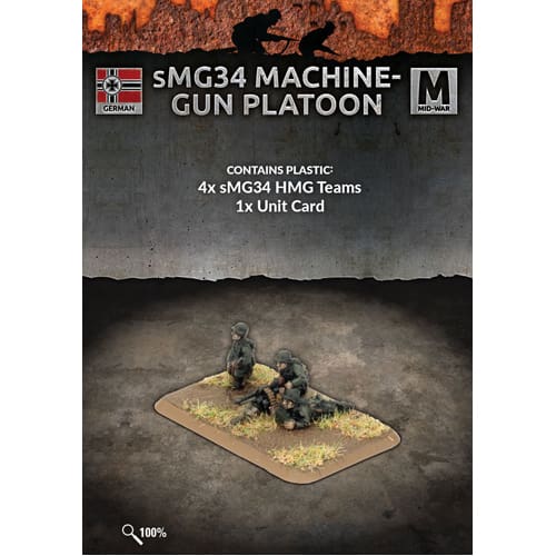 German SMG34 Machine-Gun Platoon - Mid-War - Brand New - Flames of War
