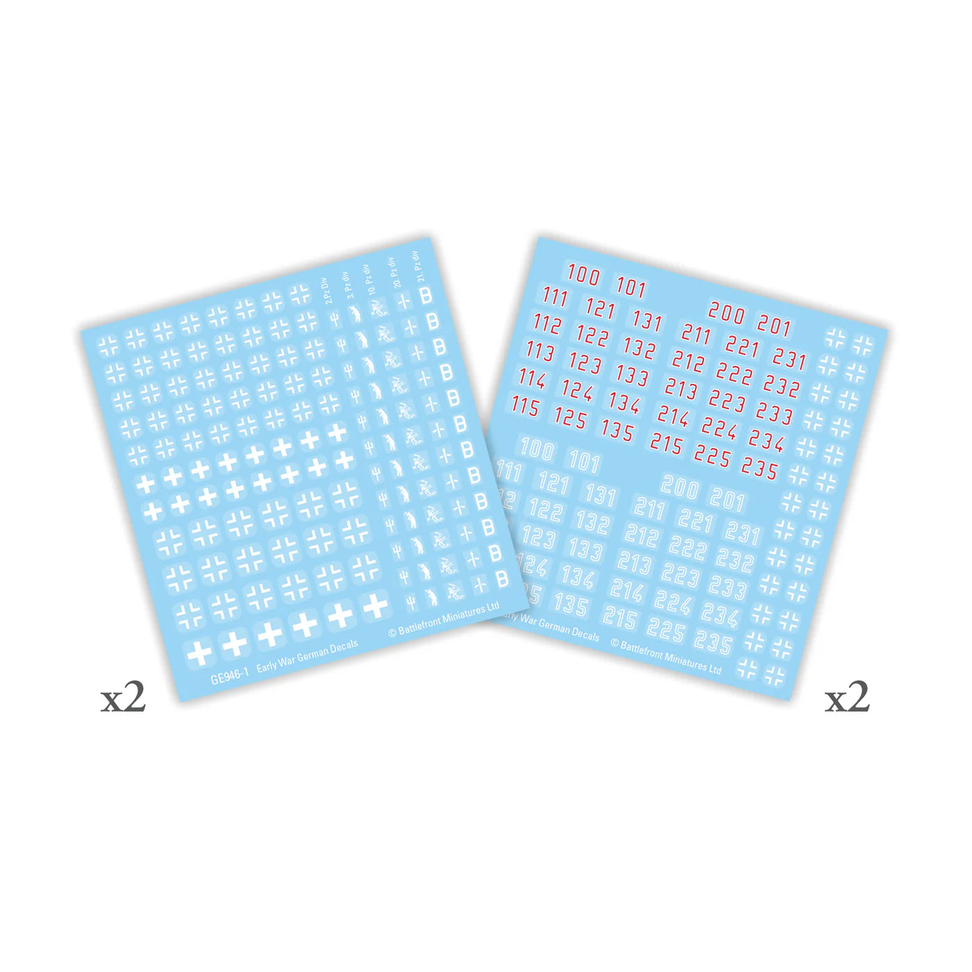 Pre-order: German Early War Decals - Early War - Brand New - Flames of War