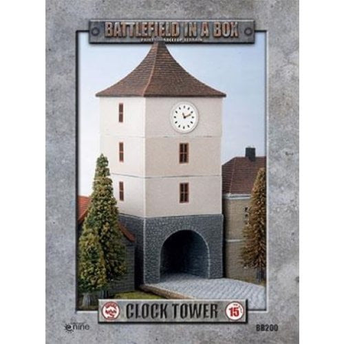 Pre-order: European Clock Tower - Pre-Painted Terrain - Battlefield In A Box - Brand New