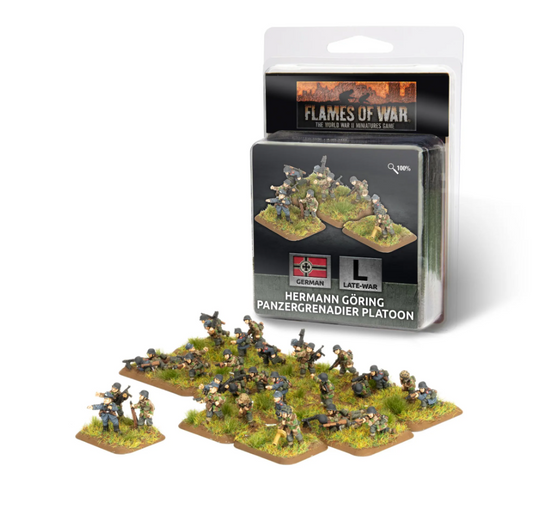 Pre-order: German Hermann Göring Panzergrenadier Platoon - Late War - Battlefront Miniatures - Brand New