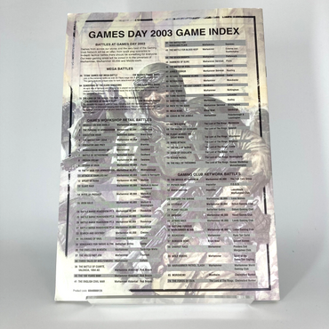 Games Day & Golden Demon 2003 Official Programme Warhammer Games Workshop M1761