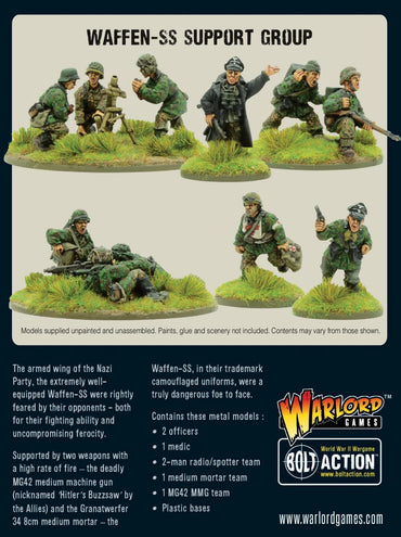 Waffen-SS Support Group - Brand New - Warlord Games Bolt Action Miniatures