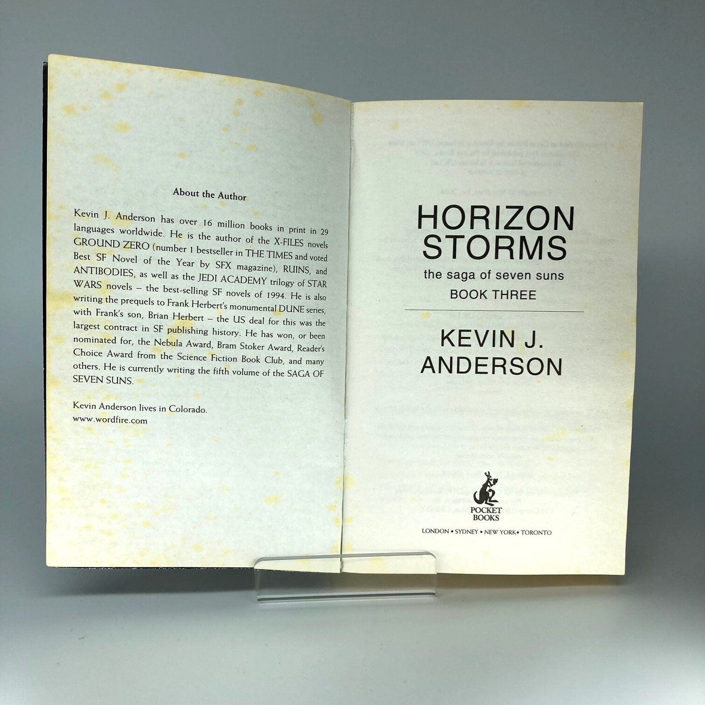 Horizon Storms - Kevin J. Anderson - Paperback 2004 - Pocket Books M1807