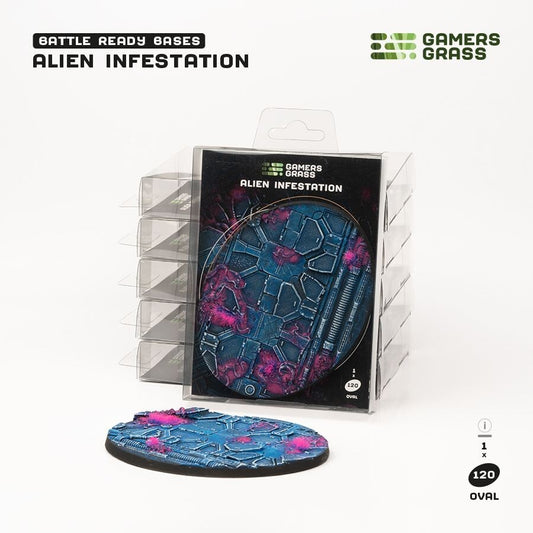 Alien Infestation Battle Ready Base - 120mm Oval - Brand New - Gamers Grass