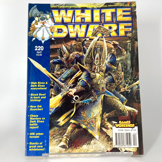 White Dwarf 220 Magazine Games Workshop Warhammer Fantasy 40,000 40K M1376