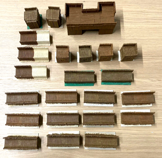 Wooden Fort Scenery - Walls, Towers & Gates - Some Hand Made W168