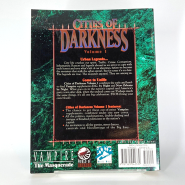 Cities of Darkness: Vol 1 Vampire: The Masquerade Source Book - White Wolf M145