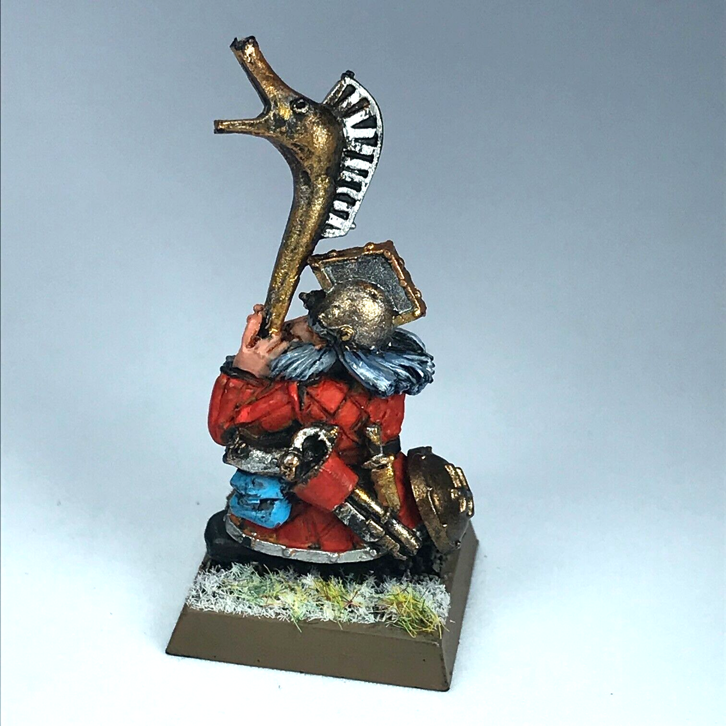 Metal Classic Dwarf Thunderer Musician Command Painted Warhammer Fantasy X10574