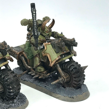 Chaos Plague Marine Bike Squad Nurgle - Painted - Warhammer 40K C2072
