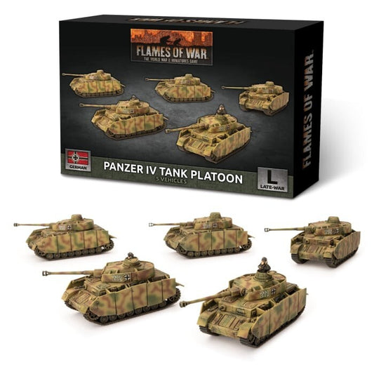 German Panzer IV Tank Platoon - Late-War - Brand New - Flames of War