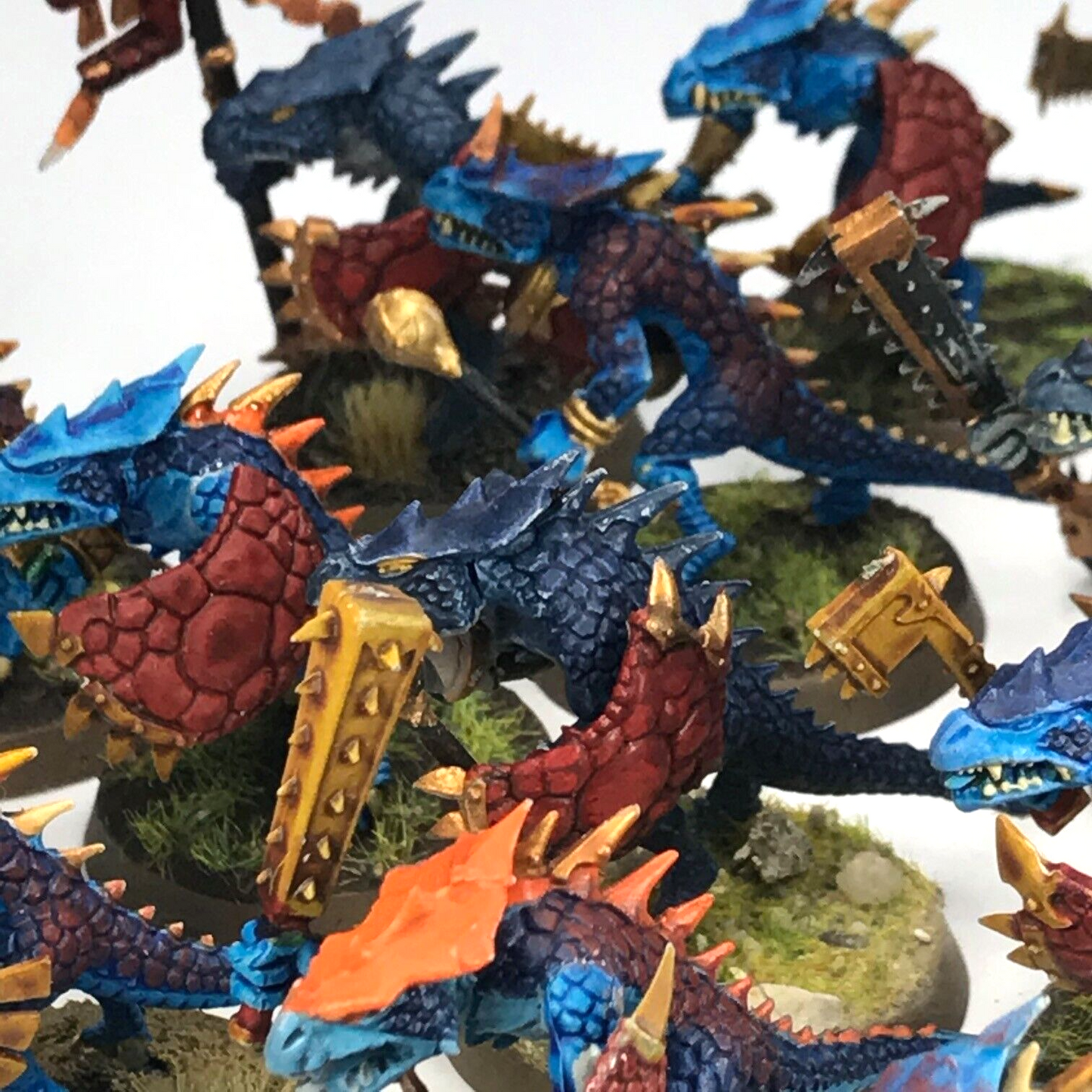 Lizardmen Saurus Warrior Bundle - Varying Condition - Warhammer Sigmar C1490