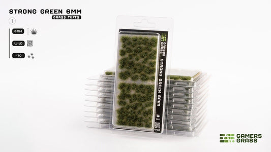 Strong Green Grass Tufts 6mm - Model Basing - Gamers Grass