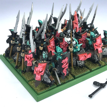 Dark Elves Spearmen Regiment & Movement Tray - Warhammer Fantasy Painted