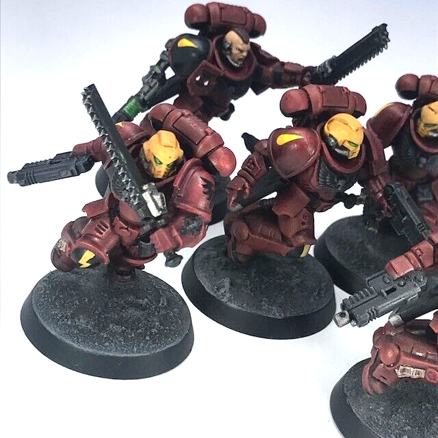 Blood Angels Assault Intercessors Space Marines - Painted - Warhammer 40K C3548