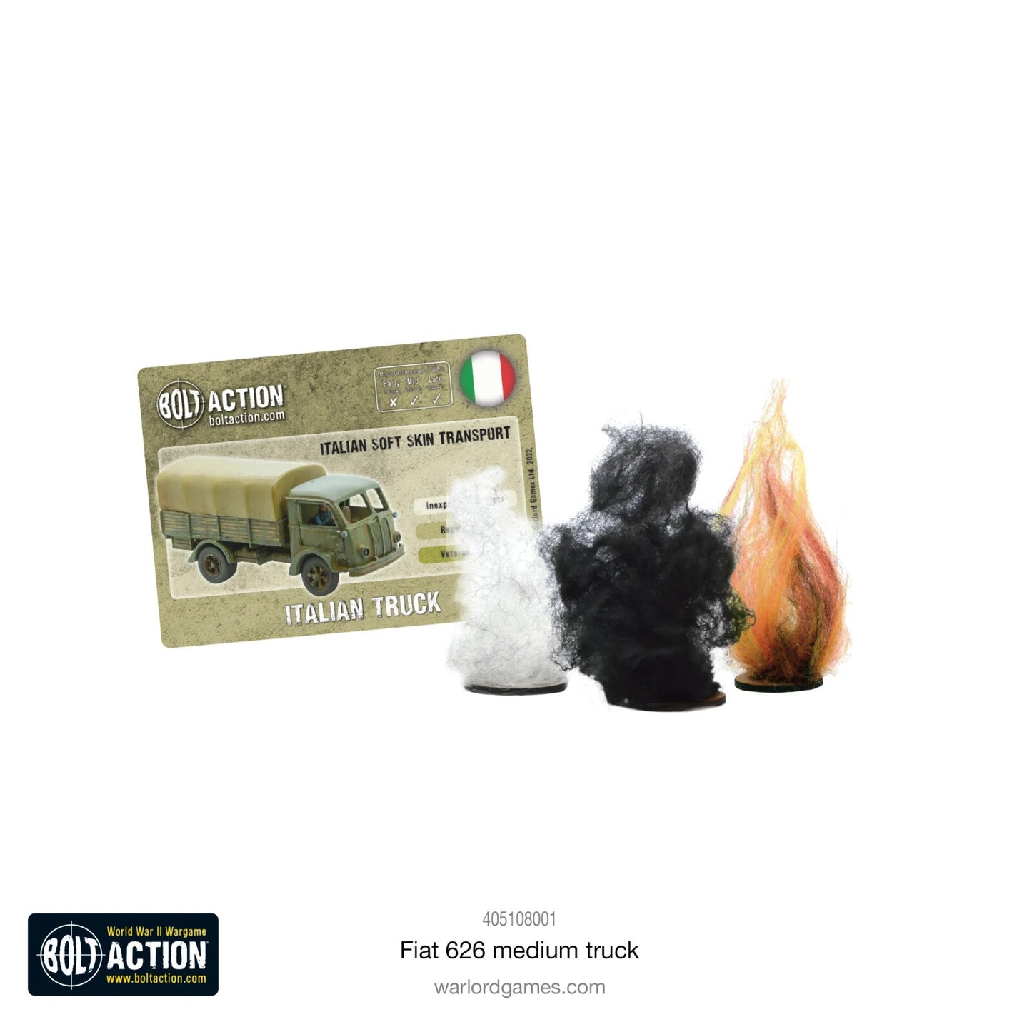 Italian Fiat 626 Medium Truck - Brand New - Warlord Games Bolt Action Miniatures
