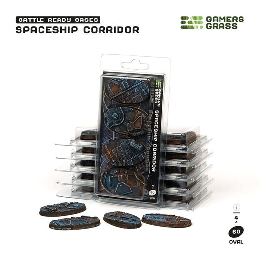 Spaceship Corridor Battle Ready Bases - 60mm Oval - Brand New - Gamers Grass