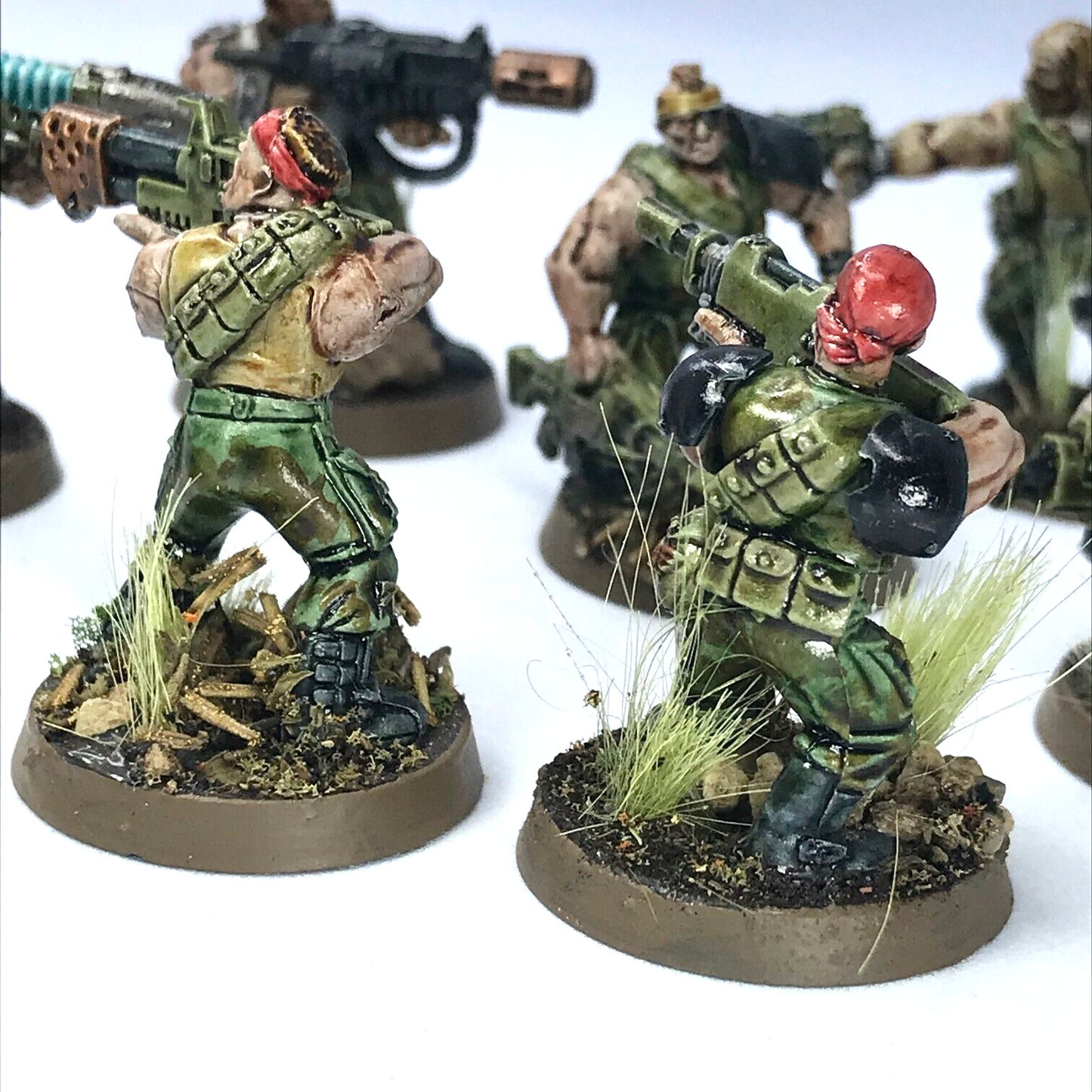 Imperial Guard Catachan Jungle Fighter Squad - Painted - Warhammer 40K C3684