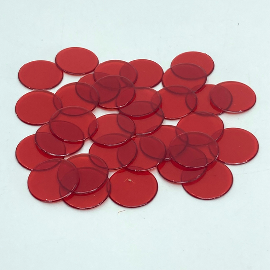 Translucent Red Tokens - Suitable For Miniature Wargaming X16826