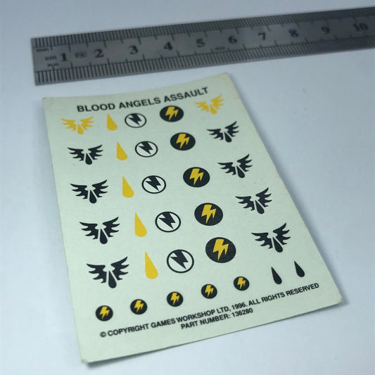 Blood Angels Assault Squad Space Marines Transfer Sheet - Warhammer 40K T210