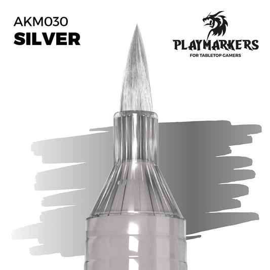 Silver - Playmarker - Brand New - Acrylic Paint Pens AK Interactive