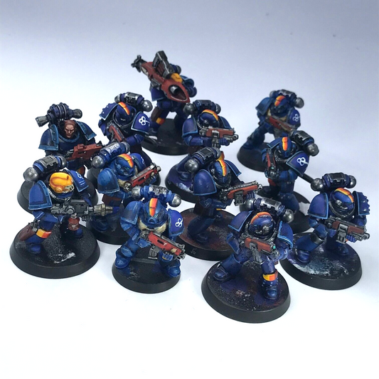 Classic Space Marines Ultramarines Tactical Squad Painted - Warhammer 40K C2522