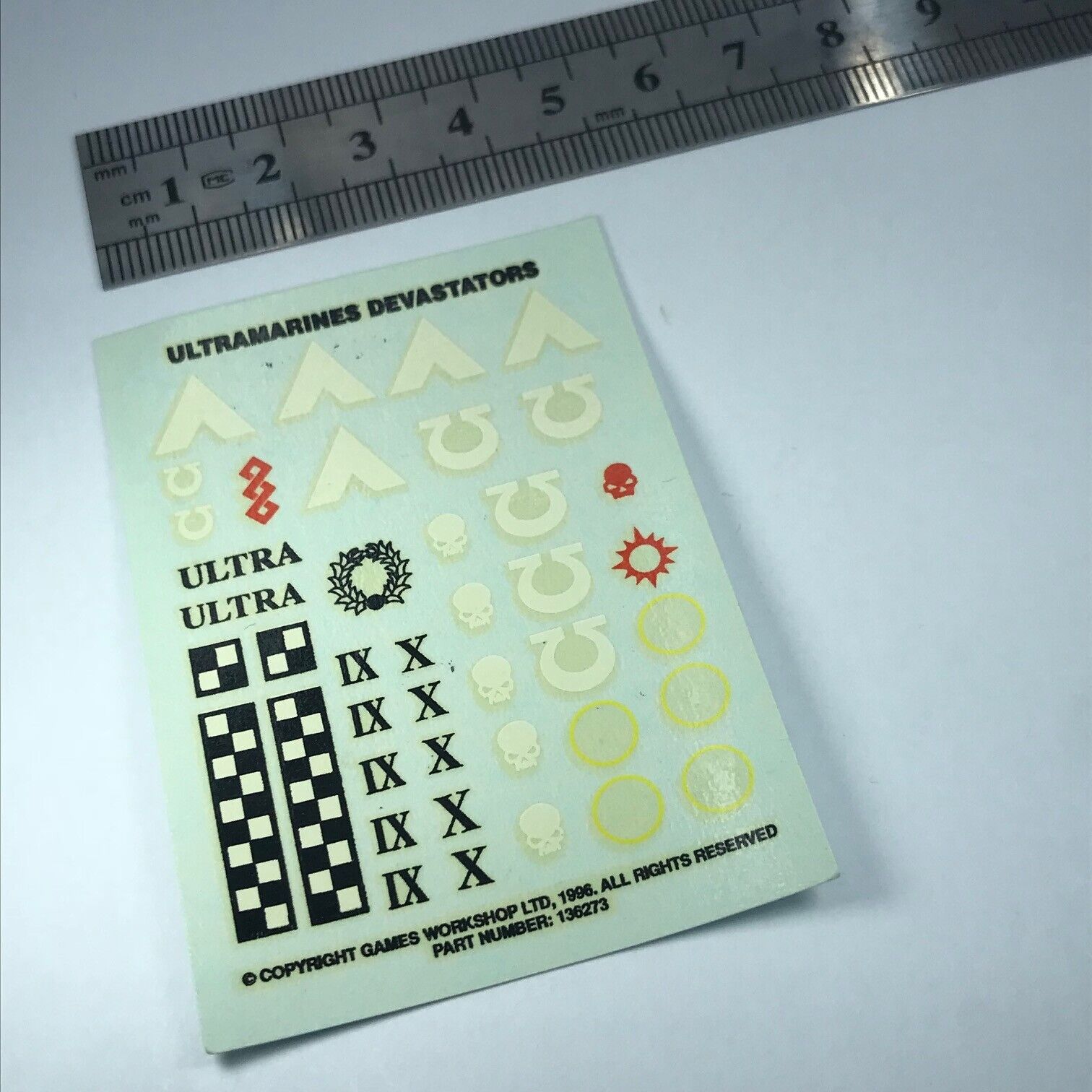 Horus Heresy Ultramarines Transfer Sheet Decals [GW WEB Horus Heresy Ultramarines Transfer Sheet Decals [GW WEB