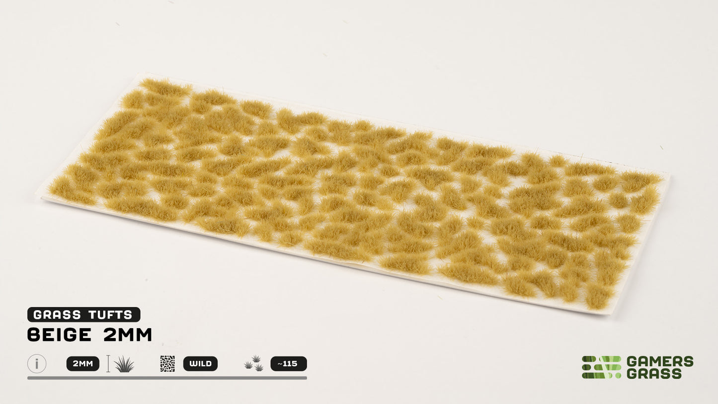 Beige 2mm Grass Tufts - Model Basing - Gamers Grass