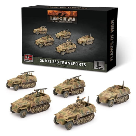 German SD KFZ 250 Transports - Late-War - Brand New - Flames of War