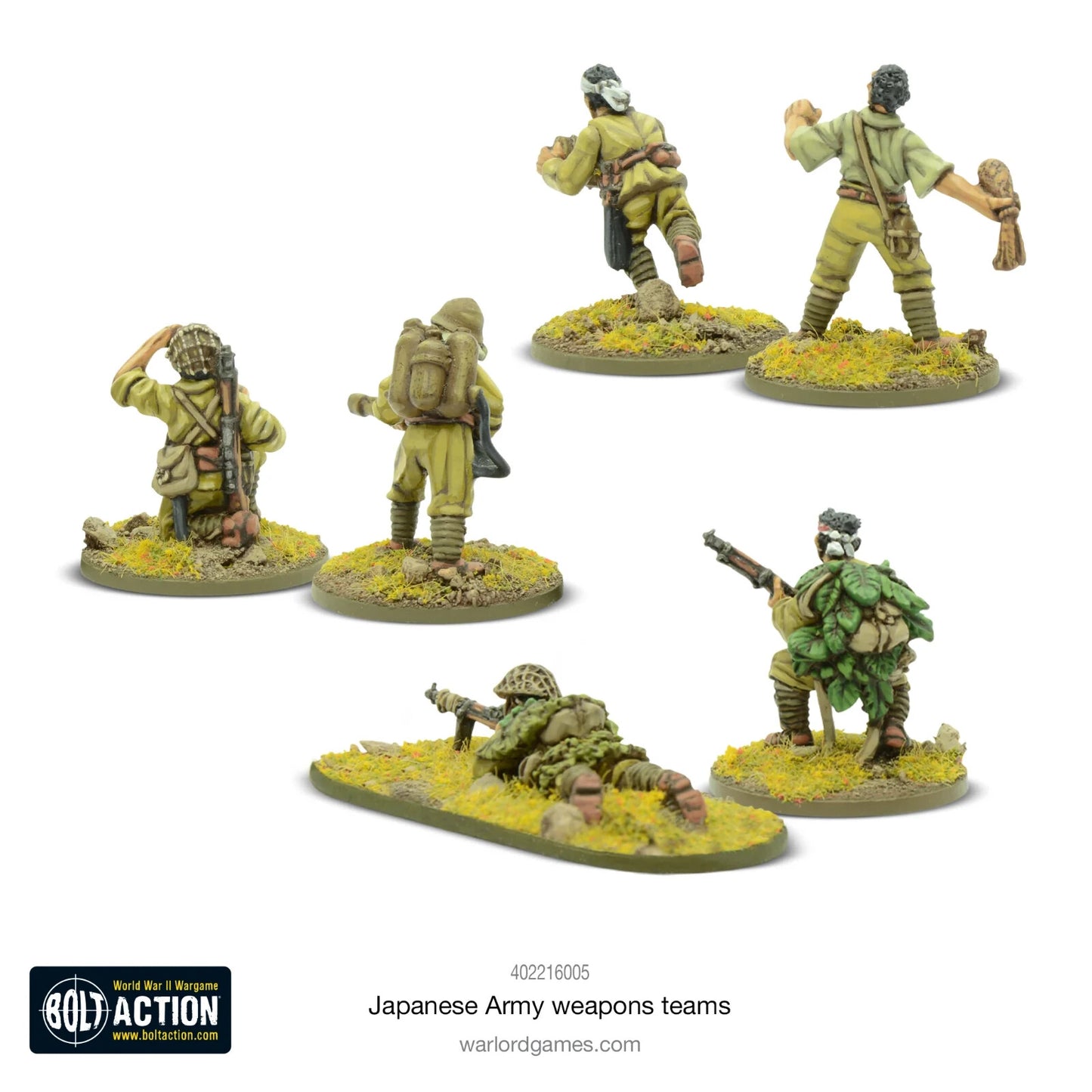 Japanese Army Weapons Teams - Brand New - Warlord Games Bolt Action Miniatures