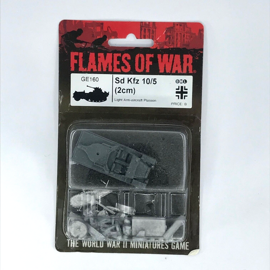 WW2 Axis German Sd Kfz 10/5 AA Anti-Aircraft Truck Blister - Flames of War C2240