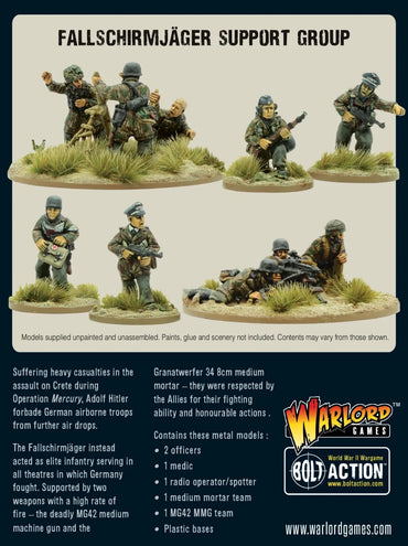 Fallschirmjager Support Group - Brand New - Warlord Games Bolt Action Miniatures