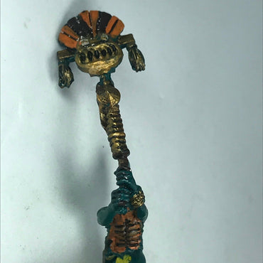 Skink Command Standard Bearer Lizardmen - Painted - Warhammer Fantasy X8436