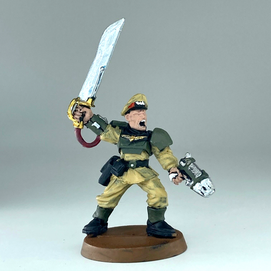 Imperial Guard Lieutenant - Cadian Shock Troopers - Warhammer 40K Metal X14693