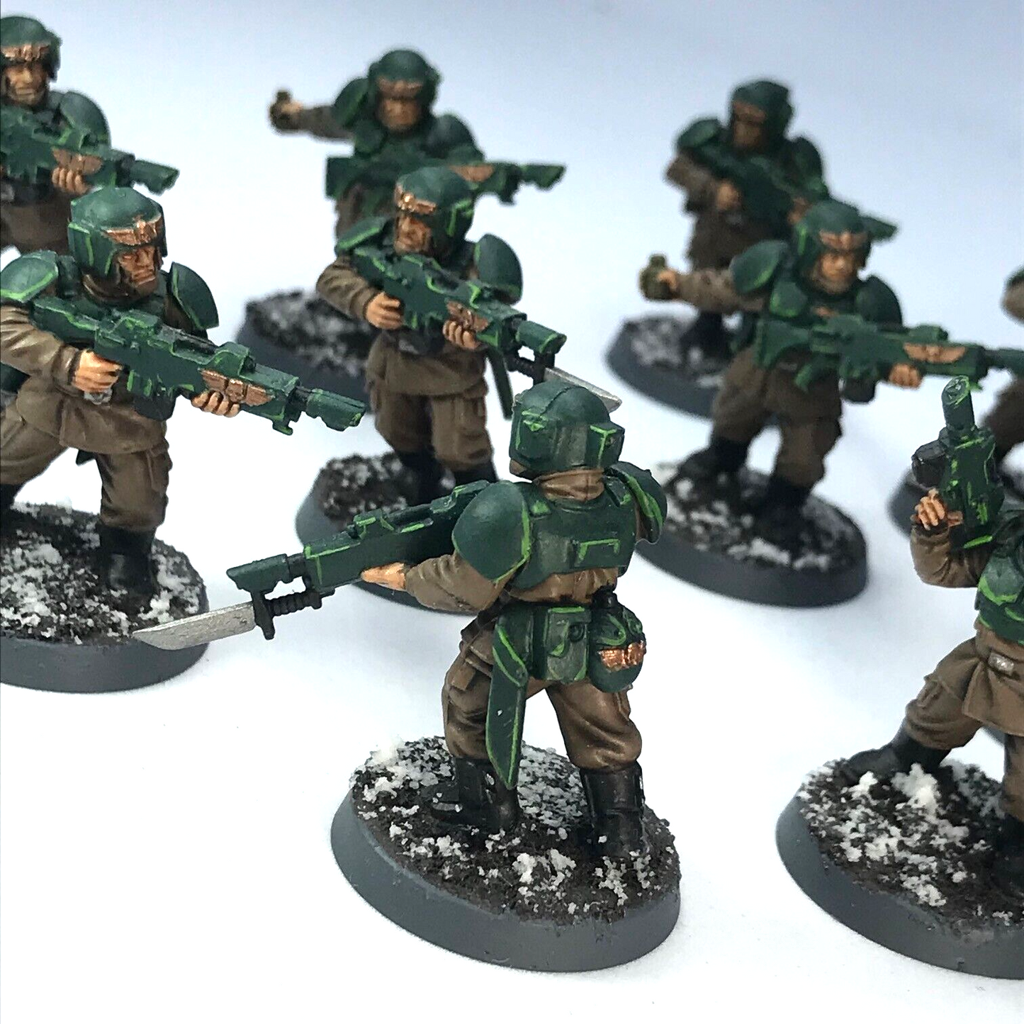 Cadian Infantry Squad Imperial Guard Astra Militarum Painted Warhammer 40K C4037
