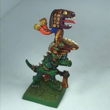 Saurus Command Standard Bearer Lizardmen - Painted - Warhammer Fantasy X8502