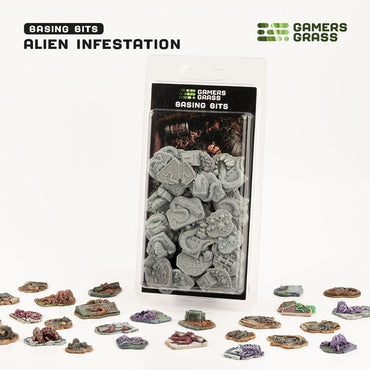 Alien Infestation - 1/56 / 28mm Scale Basing Bits - Brand New - Gamers Grass