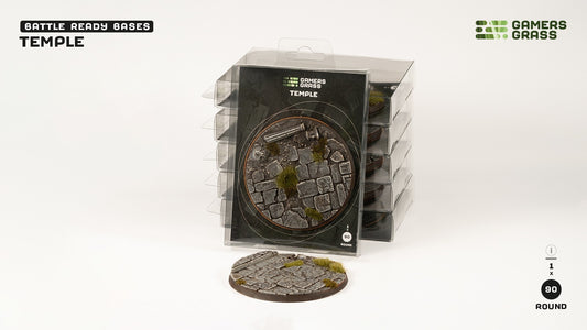 Temple Battle Ready Base - 90mm Round - Brand New - Gamers Grass